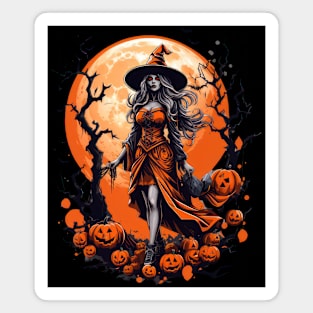 Moonlit Halloween Sorcery Magnet